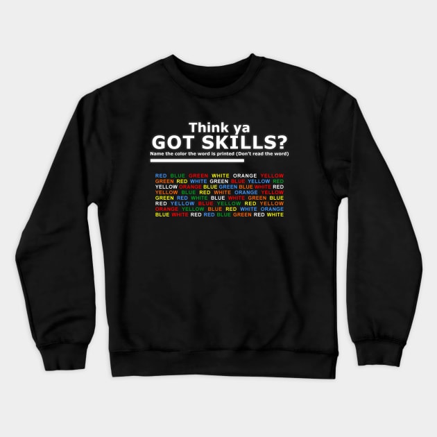 Name the Word, Not the Color Crewneck Sweatshirt by The Laughing Professor